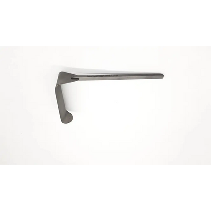 A sleek metallic integra jarit kelly fixed retractor with polished stainless steel and l-shaped design