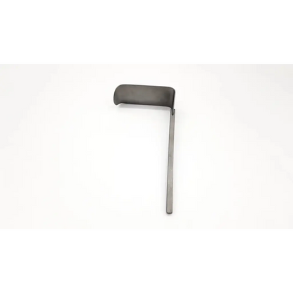 Black metal integra jarit kelly fixed retractor with curved flat head and straight handle for surgical use