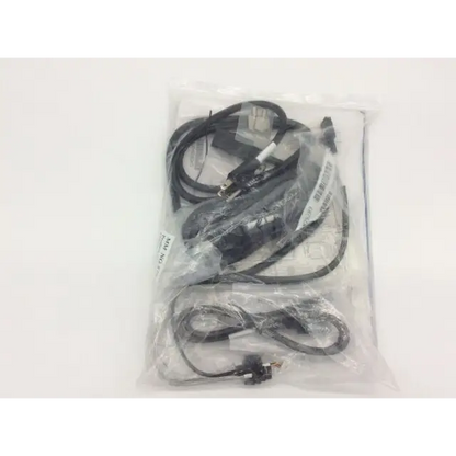 Black coiled power cord cable with three-prong connectors packaged in clear plastic for intel 879287 model