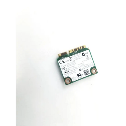 Green intel lenovo 62205anhmw wifi wlan half mini card with gold connectors and white labeling for wireless networking