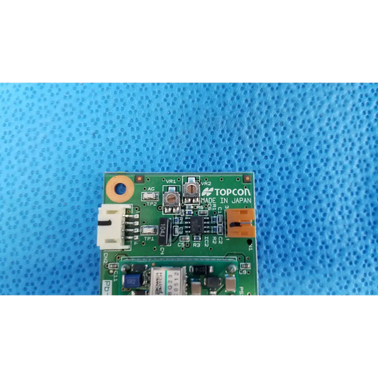 Green printed blink control circuit board with topcon made in japan branding for trc-nw8 retinal camera