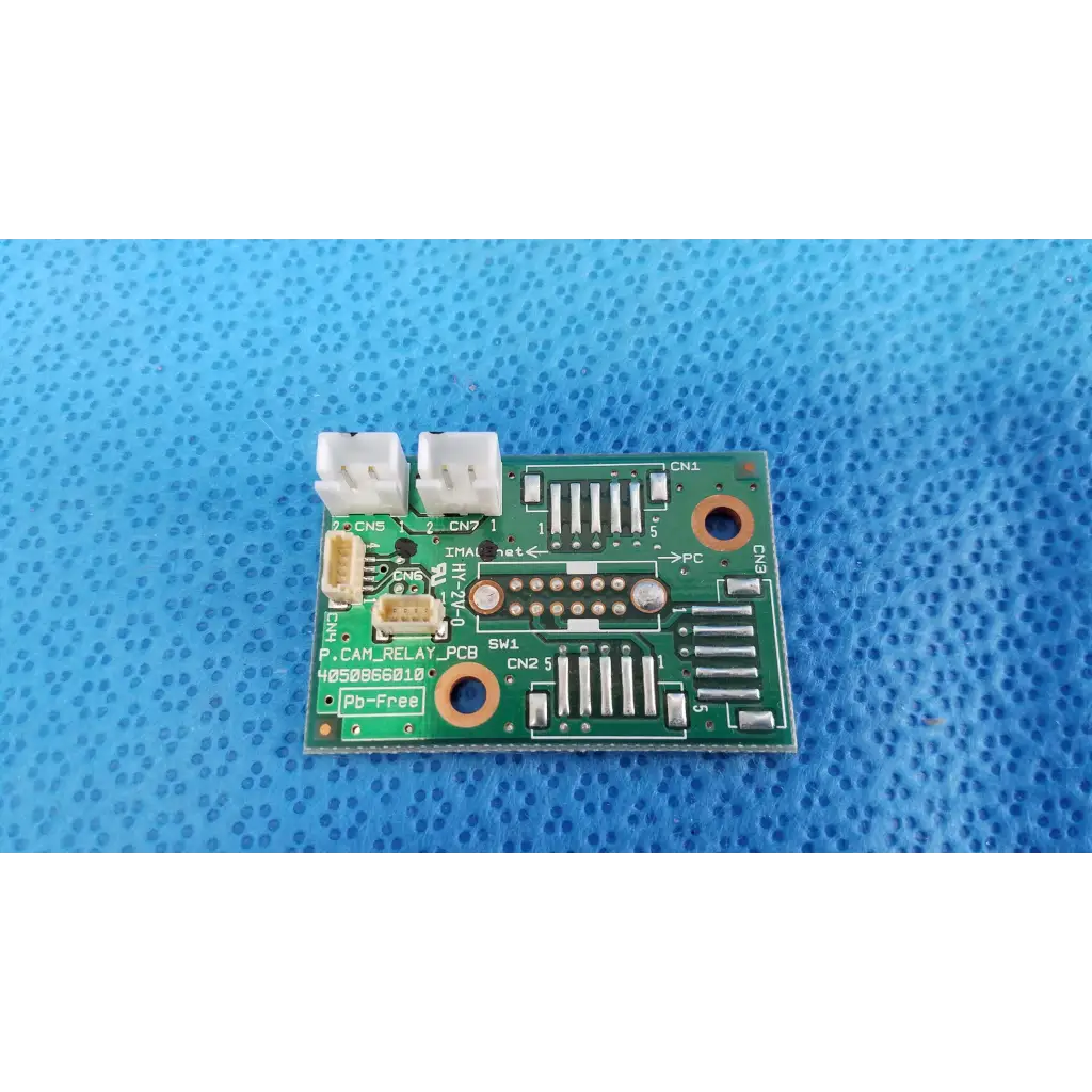 Green rectangular internal camera relay connection pcb board with white connectors for topcon trc-nw8 fundus retinal camera