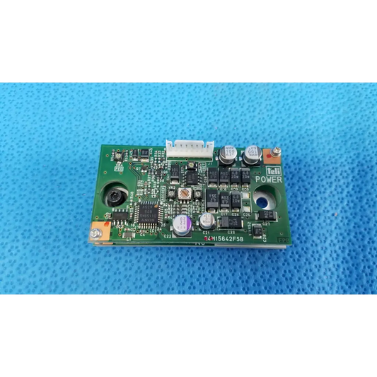 Green rectangular internal ccd camera power control board with labeled power for topcon trc-nw8 retinal camera
