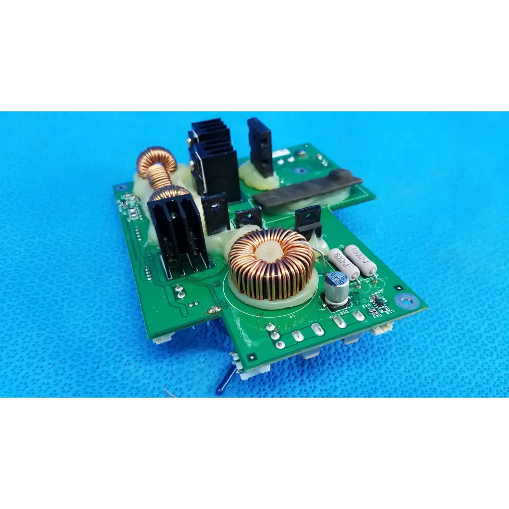 Green internal dc power pcb with copper coils and heat sinks for topcon trc-nw8 fundus camera power pcb