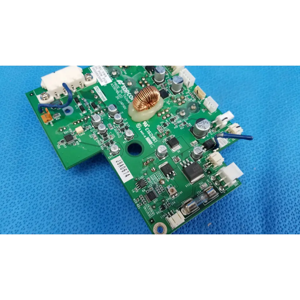 Internal dc power green pcb with electronic components and copper coil for topcon trc-nw8 fundus camera power pcb