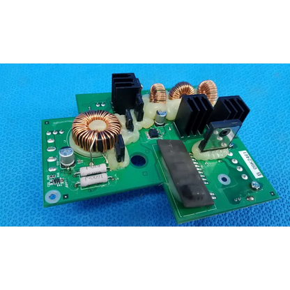 Internal dc power pcb with copper coils and black heat sinks for topcon trc-nw8 fundus camera power pcb