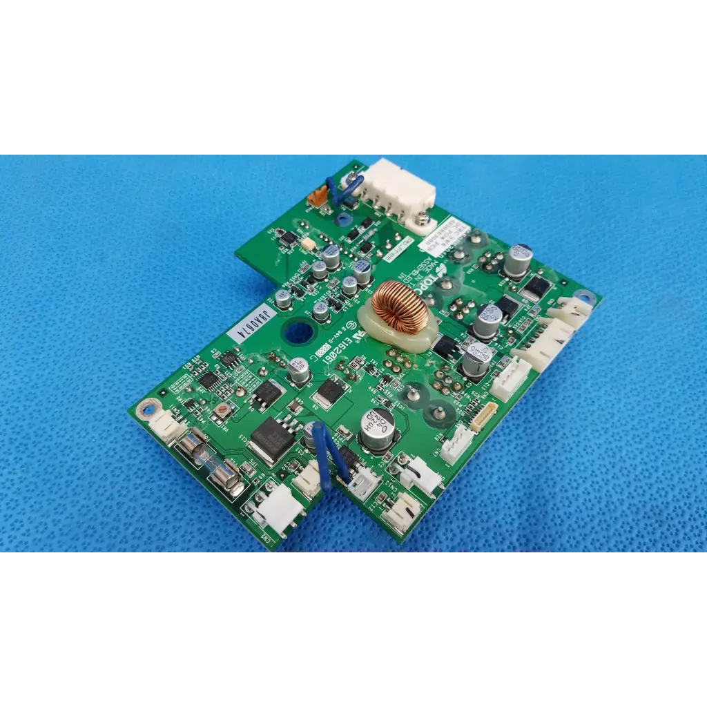 Green printed circuit board internal dc power pcb with capacitors resistors and copper coil for topcon fundus camera