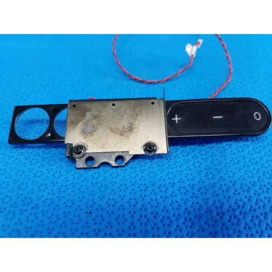 Black and silver electronic volume control module with plus minus and zero buttons for diopter slider lens use