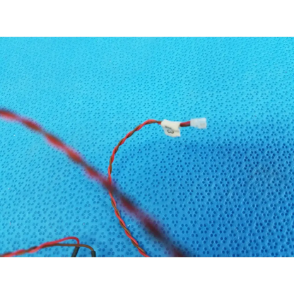 Red and black twisted wire with white plastic connector for diopter slider lens mounting bracket in topcon trc-nw8 retinal camera