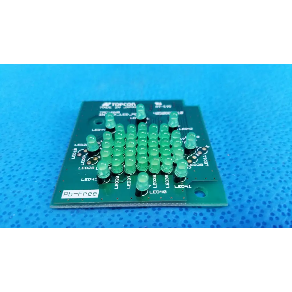 Green led panel board with labeled components and pb-free marking for internal external fixation led target use