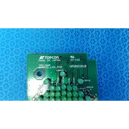 Green topcon trc-nwb led pcb circuit board with multiple green leds and printed labels for external fixation led target