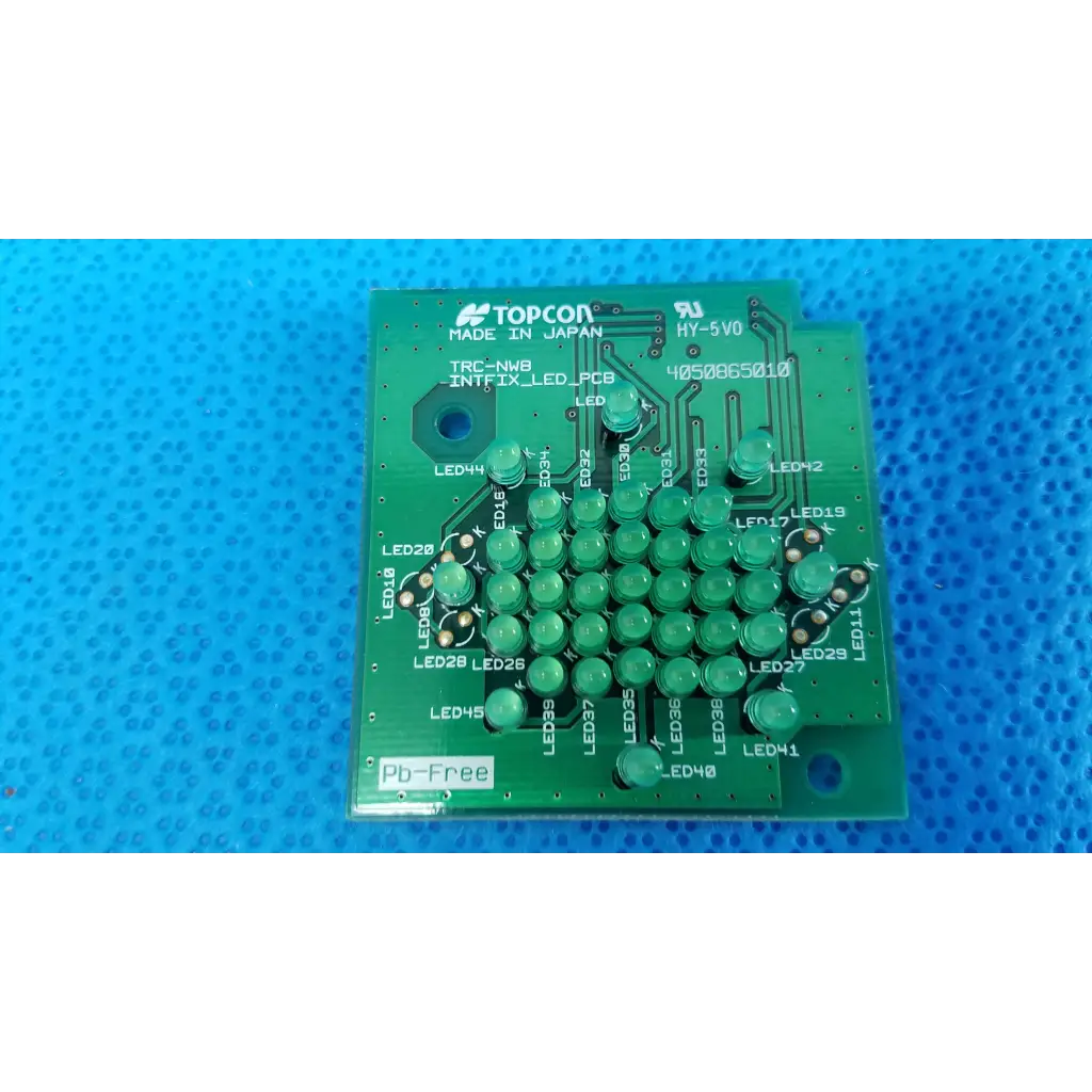 Green topcon led target circuit board with multiple fixation leds and printed labels for external fixation use