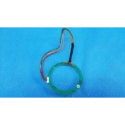 Green circular fixation led ring board with multicolored wires and black connector for topcon trc-nw8 retinal camera