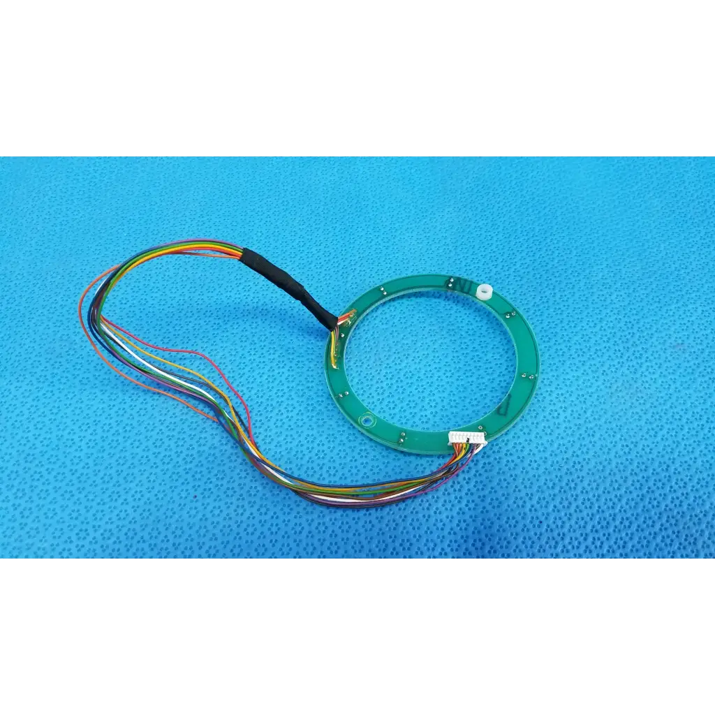 Green circular fixation led ring board with multi-colored wiring and black connector for topcon trc-nw8 fundus camera