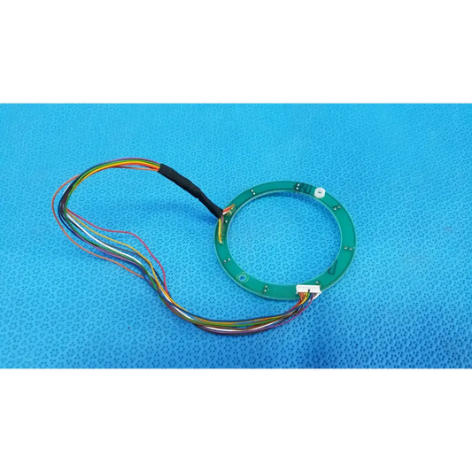 Green circular fixation led ring board with multi-colored wiring and black connector for topcon trc-nw8 fundus camera