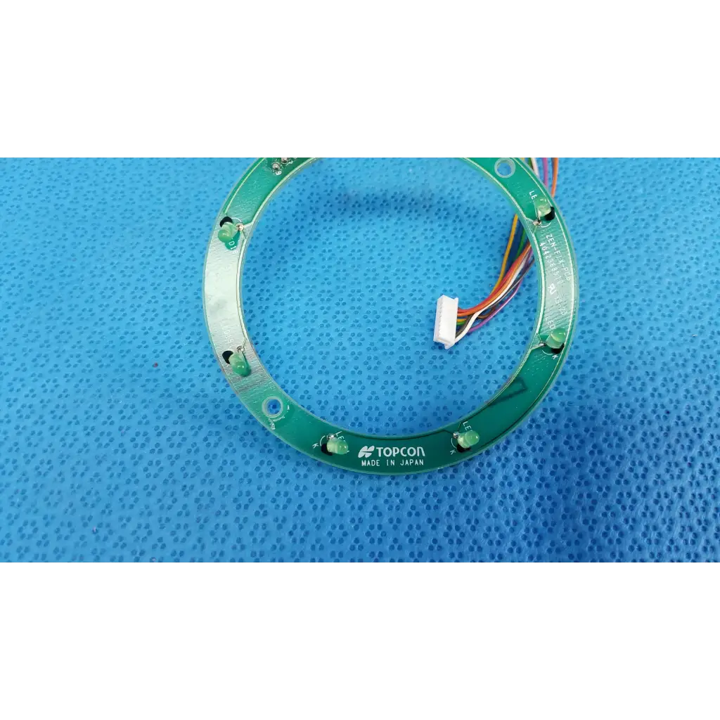 Green circular fixation led ring board with embedded leds and white connector for topcon trc-nw8 retinal camera