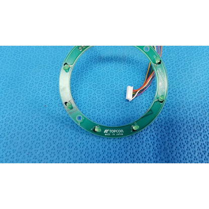 Green circular fixation led ring board with embedded leds and white connector for topcon trc-nw8 retinal camera