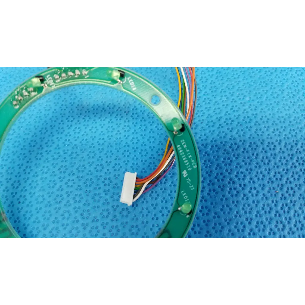 Green circular fixation led ring board with multiple embedded leds and multi-colored wiring for Topcon retinal camera