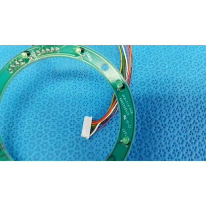 Green circular fixation led ring board with multiple embedded leds and multi-colored wiring for Topcon retinal camera