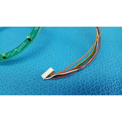 Green fixation led ring board with multiple colored wires and white connector for topcon trc-nw8 retinal camera