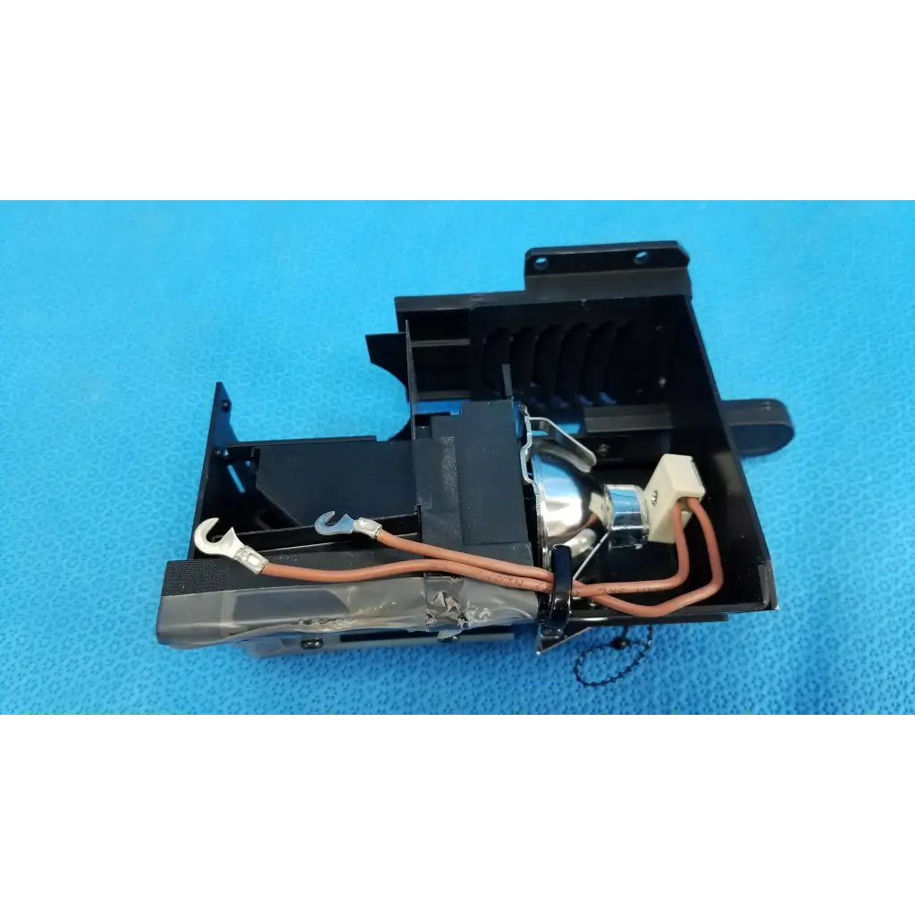 Black plastic halogen illumination lamp housing with copper wiring and silver bulb assembly for topcon trc-nw8 camera