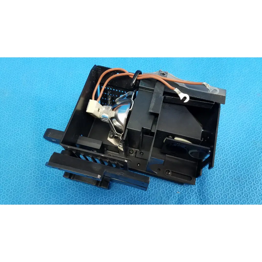 Black plastic halogen illumination lamp assembly with silver bulb and orange wiring for topcon trc-nw8 fundus camera