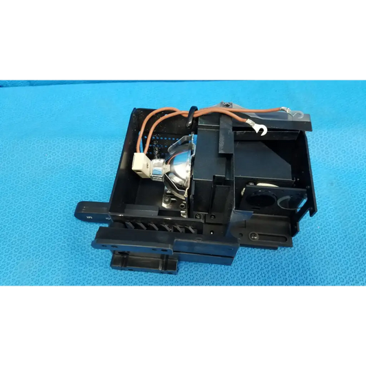Black plastic halogen illumination lamp assembly with silver bulb and orange wiring for topcon trc-nw8 fundus camera