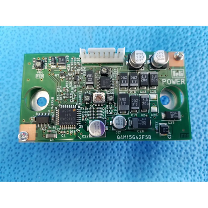 Green rectangular internal image sensor board with capacitors and white connector for topcon trc-nw8 retinal camera