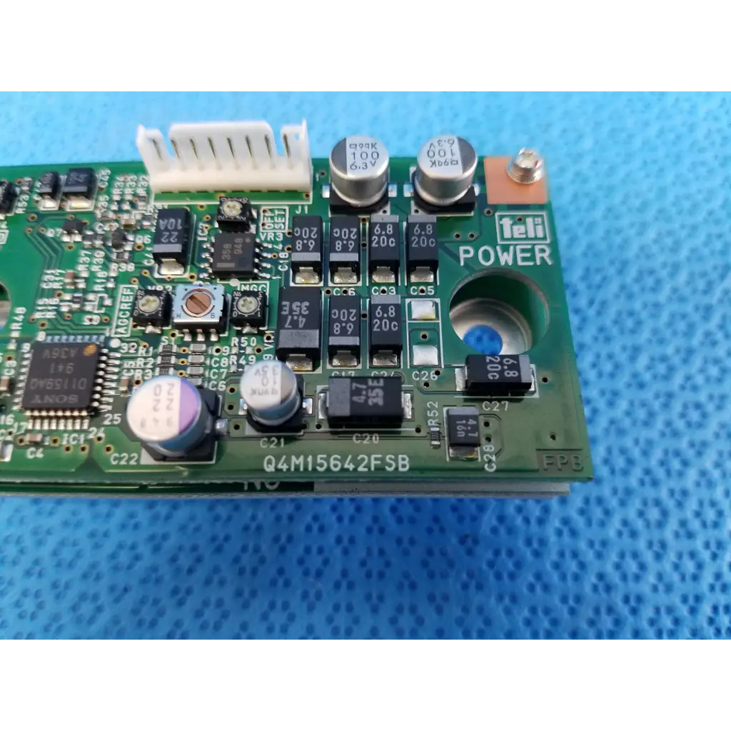 Green printed circuit board internal image sensor with teli power label for topcon trc-nw8 retinal camera
