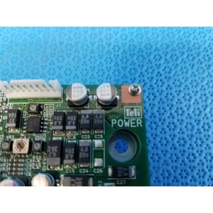 Green teli power circuit board with black and silver components for internal image sensor in topcon retinal camera