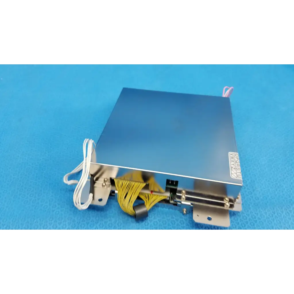 Blue metallic internal lcd display screen monitor assembly with visible components and yellow wiring for topcon fundus camera
