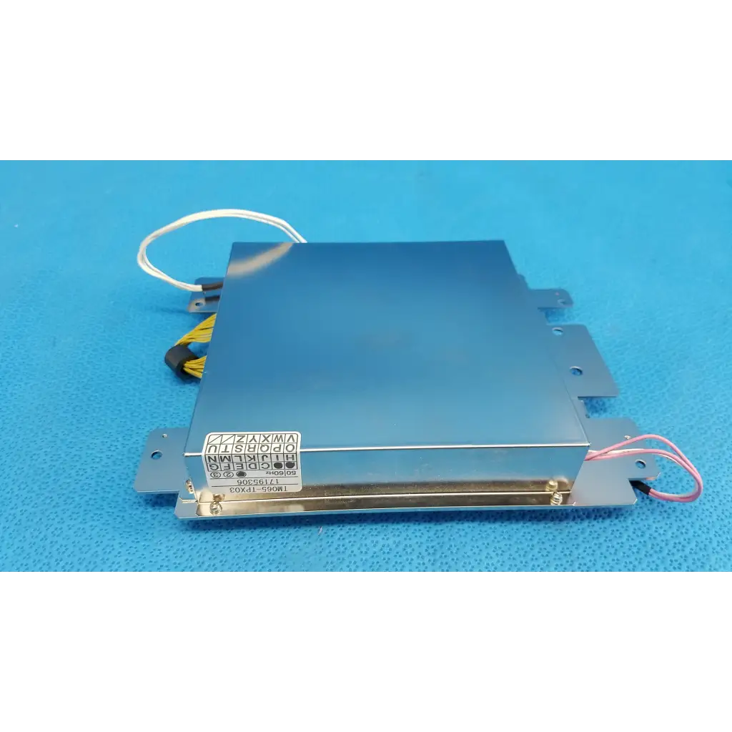 Blue metallic power supply unit with wires and mounting brackets for internal lcd display screen monitor assembly tm065-tpx03
