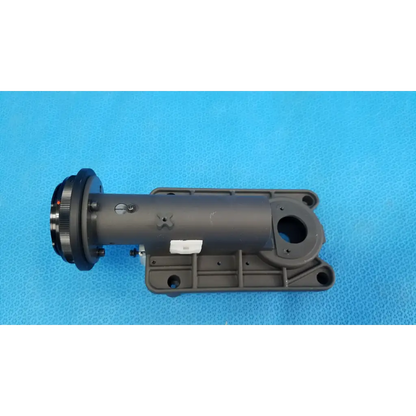Black cylindrical main optical lens barrel focus drive block assembly with textured grip for topcon trc-nw8 camera