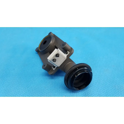 Dark gray metallic internal main optical lens barrel focus drive block assembly with black rubberized ring for topcon trc-nw8