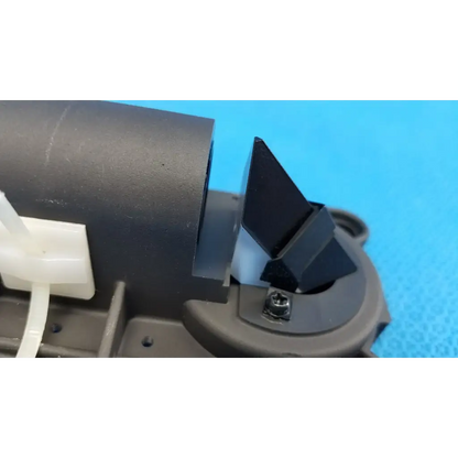 Black plastic internal main optical lens barrel focus drive block assembly with porro prism and central screw fastening