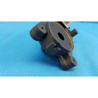 Dark gray metallic internal main optical lens barrel focus drive block assembly with yellow porro prism ring for topcon fundus camera