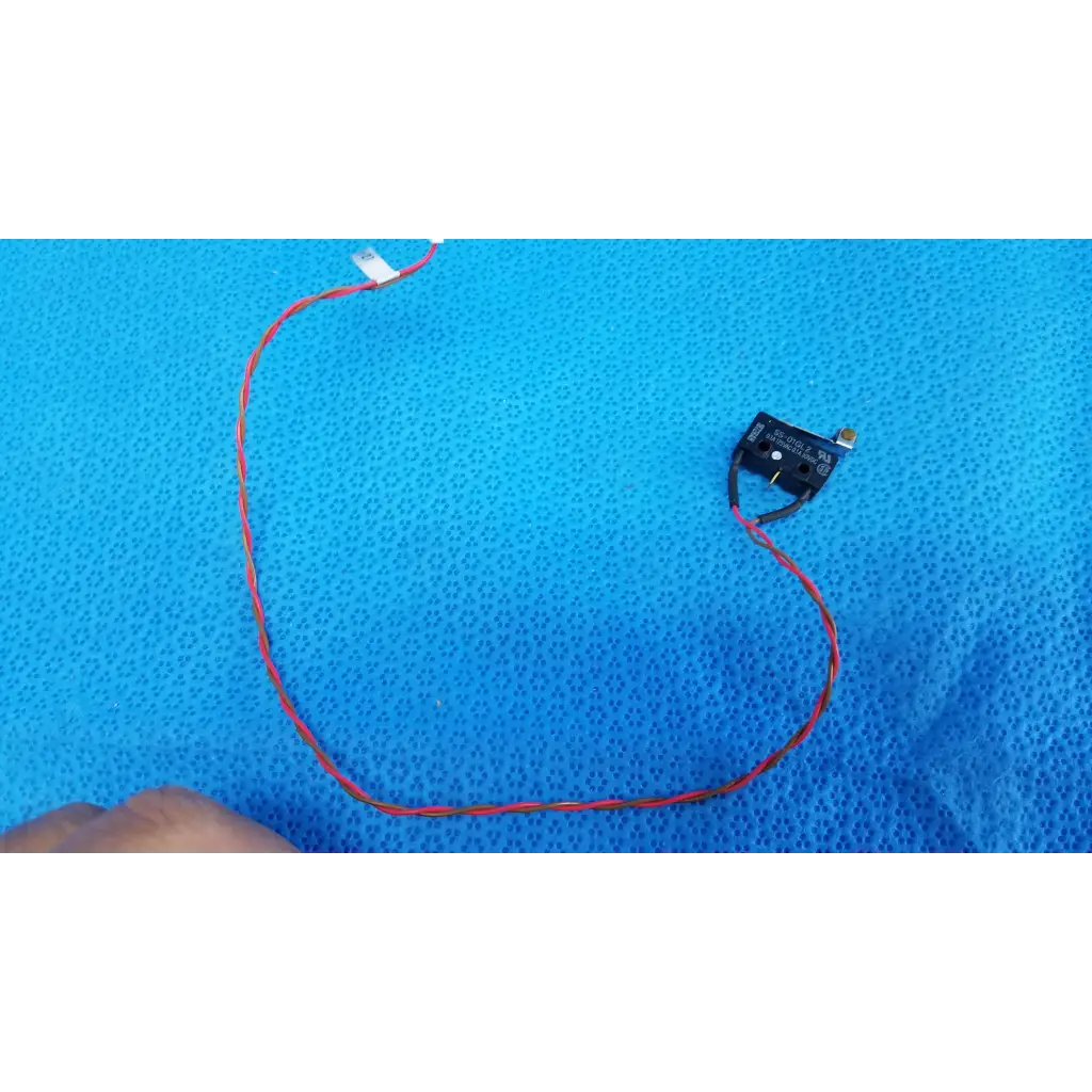 Black internal mechanical hinge roller lever microswitch with red and black twisted wire harness for Topcon retinal camera