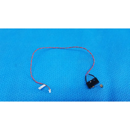 Red and black twisted cable with small black connector for hinge roller lever microswitch in topcon retinal camera wire harness