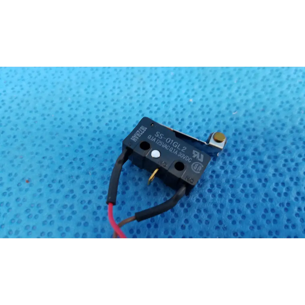 Black plastic hinge roller lever momentary switch ss-01gl2 with red and black wires for topcon retinal camera