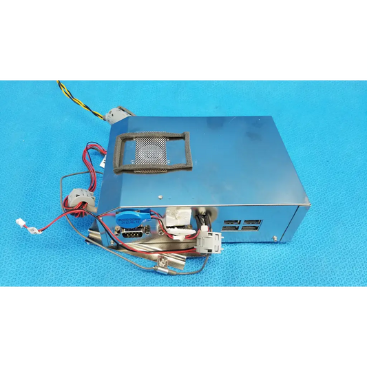 Blue metallic internal motherboard cpu core computer box assembly with multiple ports for topcon trc-nw8 retinal camera
