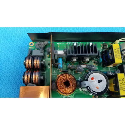Green circuit board power supply board with copper coils black heat sinks and yellow capacitors for topcon fundus camera