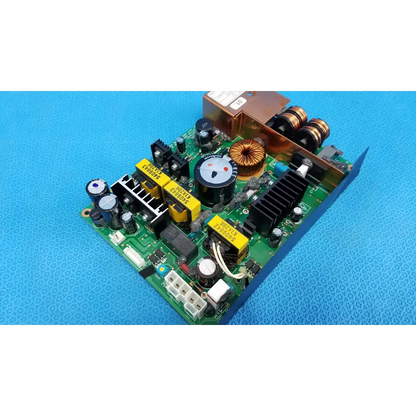 Green power supply board with black and yellow capacitors and copper transformer for topcon trc-nw8 fundus camera