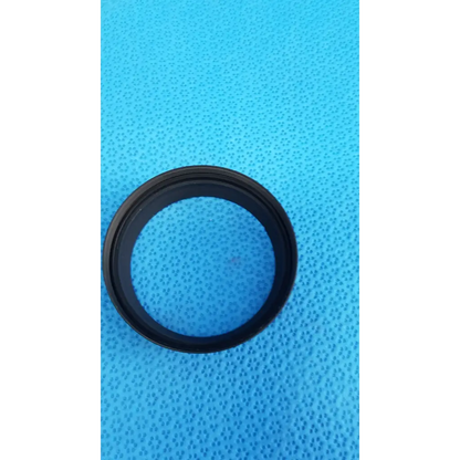 Black circular alignment ring made of rubber dust cap for viewfinder bellows in Topcon TRC-NW8 retinal camera set