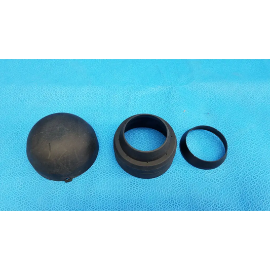 Black spherical dust cap viewfinder bellows and alignment ring set with matte finish for topcon trc-nw8 retinal camera