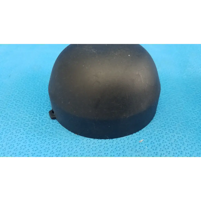Black matte objective lens rubber dust cap with textured surface and side tab for topcon trc-nw8 retinal camera