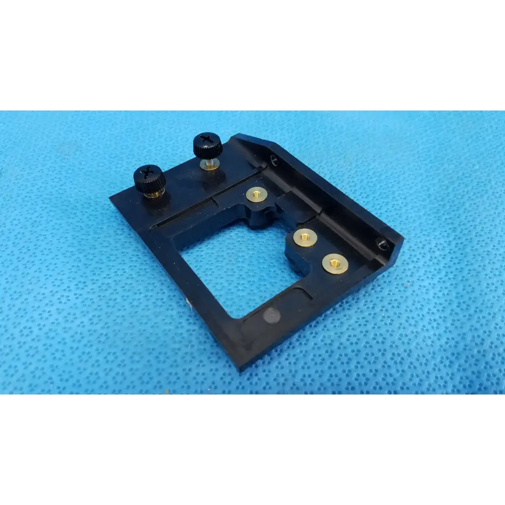 Black plastic internal optical alignment mirror mount slider bracket with gold screws for Topcon TRC-NW8 fundus camera