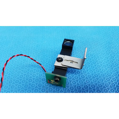 Black and silver internal optical alignment prism lens module with green circuit board and wiring for Topcon TRC-NW8 camera