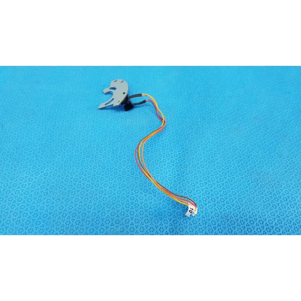 Silver-colored metal optical base axis limit sensor with aluminum bracket and multi-colored wiring for topcon retinal camera
