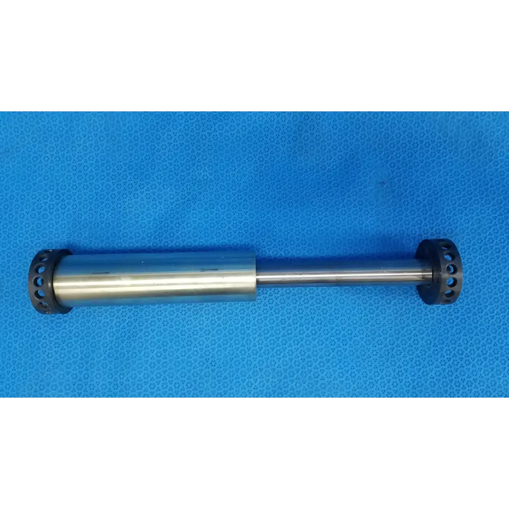 Silver metallic optical core piston cylinder shock absorber with black perforated end caps for topcon TRC-NW8