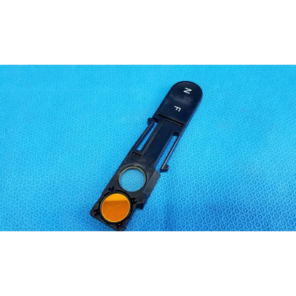 Black plastic optical filter slider lens part n f with circular orange optical filter for topcon fundus retinal camera